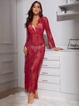 Eyelash Floral Lace Sheer Dress