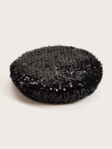 Sequin Decor Beret Hat