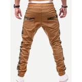 Men Contrast Camo Drawstring Waist Pants