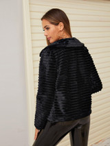 Collar Zipper Front Solid Jacket