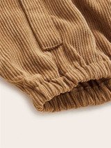 Zip Up Hooded Corduroy Jacket