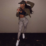 Leopard Printing Women Leggings  High Waist