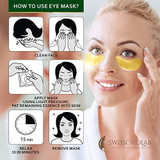 24k Gold Eye Mask Anti-Aging & Dark Circles Puffiness Wrinkles