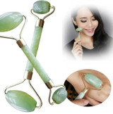 Double Green Jade Roller Facial Roller - Face Neck Lift