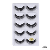 5 pairs 5D Mink Eyelashes Extension