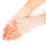 Lace Fingerless Fishnet Gloves