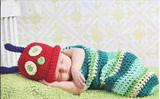 Newborn crochet baby costume photography props knitting baby hat bow baby photo props newborn baby girls cute outfits