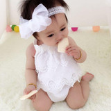Newborn Clothing 2016 Baby Girl Cute Bodysuits Lace Tulle Bodysuit Jumpsuit Outfits
