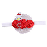 Newborn Christmas Headwear Girls kids Hair Bands Bows Headbands Flower Hair Accessories ornaments Elastic bands rim on the head