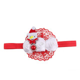 Newborn Christmas Headwear Girls kids Hair Bands Bows Headbands Flower Hair Accessories ornaments Elastic bands rim on the head