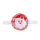 Newborn Christmas Headwear Girls kids Hair Bands Bows Headbands Flower Hair Accessories ornaments Elastic bands rim on the head