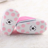 Newborn canvas baby shoes toddler girls boys Moccasins soft sole Classic Sports Sneakers brand Football Shoes for first walker