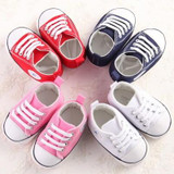 Newborn canvas baby shoes toddler girls boys Moccasins soft sole Classic Sports Sneakers brand Football Shoes for first walker