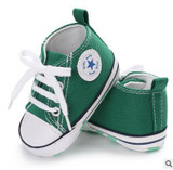 Newborn canvas baby shoes toddler girls boys Moccasins soft sole Classic Sports Sneakers brand Football Shoes for first walker