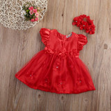 Newborn Baby Toddler Girl Dress Flower Princess Wedding Party Pageant Tulle TUTU Dresses Baby Girl Cute Dress
