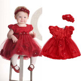 Newborn Baby Toddler Girl Dress Flower Princess Wedding Party Pageant Tulle TUTU Dresses Baby Girl Cute Dress