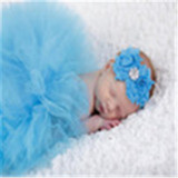Newborn Baby Photography Props Peacock Handmade Crochet Beanie Beaded Cap Pink Flower Headband Princess Tutu Skirt Photo Props