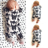Newborn Baby Kids Boy Girl Cartoon Monkey Romper Clothes Short Sleeve Bebes Infant Jumpsuit One Pieces Outfits Clothing