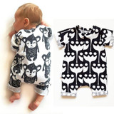 Newborn Baby Kids Boy Girl Cartoon Monkey Romper Clothes Short Sleeve Bebes Infant Jumpsuit One Pieces Outfits Clothing