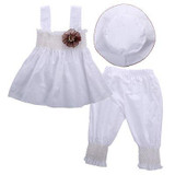 Newborn Baby Girls Princess Dress Tops Pants Hat 3pcs Kids Outfits Sets Baby Girls Clothes Set Girls Clothing Set 0 24M