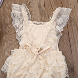 Newborn Baby Girls Floral Lace Ruffle Romper Jumpsuit Sunsuit Clothes Girl Romper
