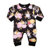 Newborn Baby Girls Clothing Romper Long Sleeve Cotton Cute Flower Jumpsuit Outfit Sunsuit Clothes Autumn Baby Girl 0-24M