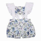 Newborn Baby Girls Clothes Tops Floral Romper Short Sleeve Backless Cute Jumpsuit Outfits Sunsuit Clothing Baby Girl 0-24M
