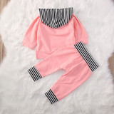 Newborn Baby Girls Clothes Set Cotton Long Sleeve Hooded Coat Tops Hoodies Flower Pants 2Pcs Baby Girl Clothing Outfits Set