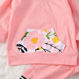 Newborn Baby Girls Clothes Set Cotton Long Sleeve Hooded Coat Tops Hoodies Flower Pants 2Pcs Baby Girl Clothing Outfits Set