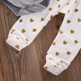 Newborn baby girls clothes Infant 3Pcs suits (Tops +Pants Love pattern + Headband)Baby girl clothing set toddle outfit sets
