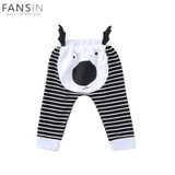 Newborn Baby Girls Boys Harem Pants Cotton Cartoon Casual Toddler Baby Striped Bottoms Pants Animal Trousers one pieces New