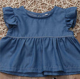 2Pcs Toddler Baby Girls Kids Denim Dress T-shirt Tops newborn baby girl clothes baby girl clothes Pants Clothes Outfits Set