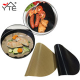 2pcs Teflon Non-stick Baking Mat Round Pan Pad BBQ Cooking Mat Fry Liner Sheet Cooking Pad Pastry Kitchen Tools Hot Sale
