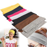 2Pcs Sporty  Dance Biker Elastic Wide Headband Stretch Ribbon Hairband Headwear