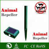 2Pcs Solar Powered Ultrasonic Cat Dog Animal Repeller Deterrent Scarer Repellent Outdoor Use Garden Supplies