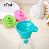 2pcs Silicone Foldable Collapsible Style Funnel Hopper kitchen tools kitchen gadgets accessories cooking tools cozinha
