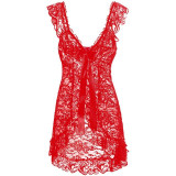 2pcs Sexy Women Lady Lace Lingerie Babydoll Chemise Dress Ladies Sleepwear Set