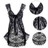 2pcs Sexy Women Lady Lace Lingerie Babydoll Chemise Dress Ladies Sleepwear Set