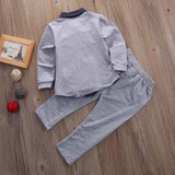 2pcs Set Toddler Baby Boys Kids Shirt Tops+Long Pants Clothes Outfits Gentleman Set Children Clothing