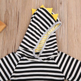 2PCS Set Newborn Baby Striped Clothes 2017 Autumn Long Sleeve Hooded Sweatshirt Tops+Pant Outfit Toddler Kids Clothing Tracksuit