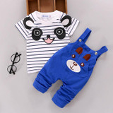 2PCS Newborn Kids Baby Boy Girls Clothes T-shirt Tops+Pants Overalls Outfits Clothing Set