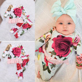 2PCS Newborn Infant Baby Girls Clothes Set Flower Cute T- Shirts Tops Long Sleeve Pants Outfits Girl Clothes Set