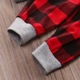 2PCS Kids 1-6Y Baby Boys Tree Print Christmas Clothes Set Long Sleeve T-shirt+Plaid Red Pants 2PCS Outfits 2PCS Kids 1-6Y Baby Boys Tree Print Christmas Clothes Set Long Sleeve T-shirt+Plaid Red Pants 2PCS Outfits