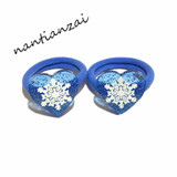 2PCS Girls Cartoon Hair Accessories Elsa Anna Princess Hair bands Acrylic Hair rope Hair ring Children Head wear Party Gifts