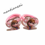 2PCS Girls Cartoon Hair Accessories Elsa Anna Princess Hair bands Acrylic Hair rope Hair ring Children Head wear Party Gifts