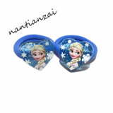 2PCS Girls Cartoon Hair Accessories Elsa Anna Princess Hair bands Acrylic Hair rope Hair ring Children Head wear Party Gifts