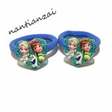 2PCS Girls Cartoon Hair Accessories Elsa Anna Princess Hair bands Acrylic Hair rope Hair ring Children Head wear Party Gifts
