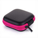 2Pcs Headphones Earphone Cable Earbuds Storage Hard Case Carrying Pouch bag SD Card Hold box