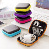 2Pcs Headphones Earphone Cable Earbuds Storage Hard Case Carrying Pouch bag SD Card Hold box