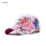 2Pcs Fashion Women Baseball Caps Summer 5 Panel Cap Adjustable Casual Snapbacks Caps Floral Embroidery Baseball Hat Casquette